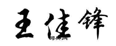 胡问遂王佳锋行书个性签名怎么写