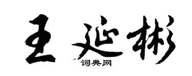 胡问遂王延彬行书个性签名怎么写