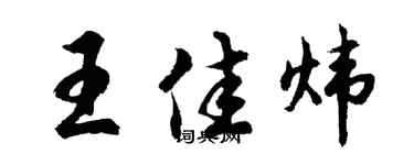 胡问遂王佳炜行书个性签名怎么写