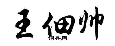 胡问遂王佃帅行书个性签名怎么写