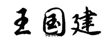 胡问遂王国建行书个性签名怎么写