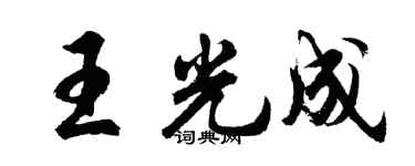 胡问遂王光成行书个性签名怎么写