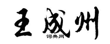 胡问遂王成州行书个性签名怎么写