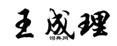 胡问遂王成理行书个性签名怎么写