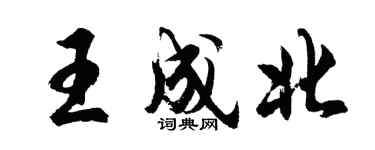 胡问遂王成北行书个性签名怎么写