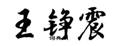 胡问遂王铮震行书个性签名怎么写