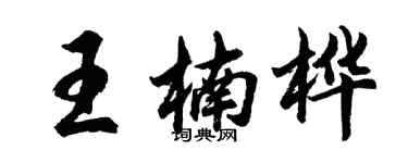 胡问遂王楠桦行书个性签名怎么写