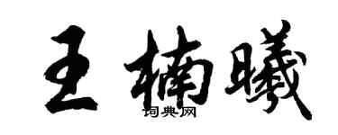 胡问遂王楠曦行书个性签名怎么写