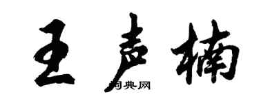 胡问遂王声楠行书个性签名怎么写