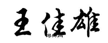 胡问遂王佳雄行书个性签名怎么写