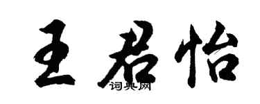 胡问遂王君怡行书个性签名怎么写