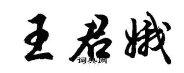 胡问遂王君娥行书个性签名怎么写