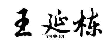 胡问遂王延栋行书个性签名怎么写