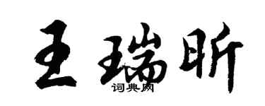 胡问遂王瑞昕行书个性签名怎么写