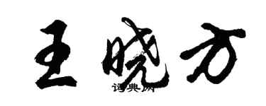 胡问遂王晓方行书个性签名怎么写