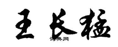 胡问遂王长猛行书个性签名怎么写