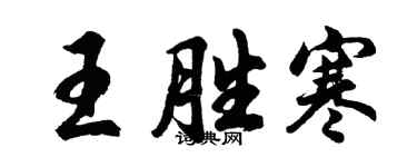 胡问遂王胜寒行书个性签名怎么写