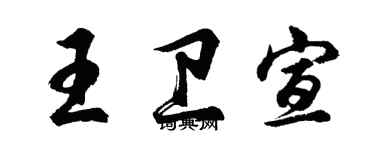 胡问遂王卫宣行书个性签名怎么写