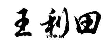 胡问遂王利田行书个性签名怎么写