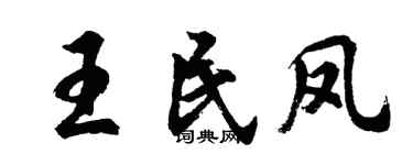 胡问遂王民凤行书个性签名怎么写