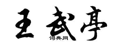 胡问遂王武亭行书个性签名怎么写