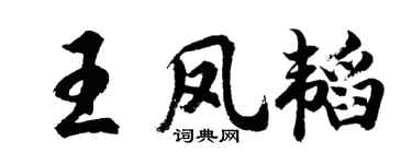 胡问遂王凤韬行书个性签名怎么写