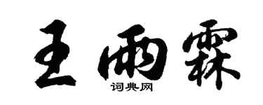 胡问遂王雨霖行书个性签名怎么写