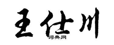 胡问遂王仕川行书个性签名怎么写