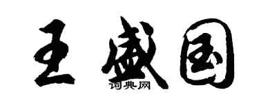 胡问遂王盛国行书个性签名怎么写