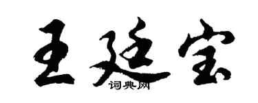 胡问遂王廷宝行书个性签名怎么写