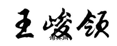 胡问遂王峻领行书个性签名怎么写