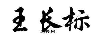 胡问遂王长标行书个性签名怎么写