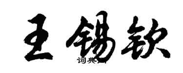 胡问遂王锡钦行书个性签名怎么写