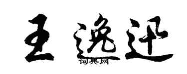 胡问遂王逸迅行书个性签名怎么写