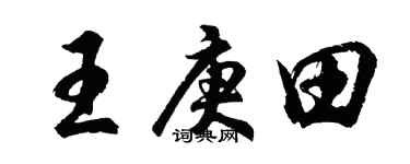 胡问遂王庚田行书个性签名怎么写