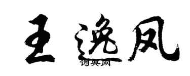 胡问遂王逸凤行书个性签名怎么写