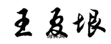 胡问遂王夏垠行书个性签名怎么写