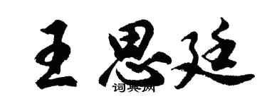 胡问遂王思廷行书个性签名怎么写