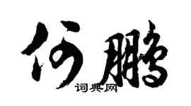 胡问遂何鹏行书个性签名怎么写