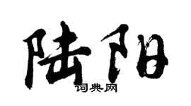 胡问遂陆阳行书个性签名怎么写