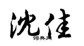 胡问遂沈佳行书个性签名怎么写