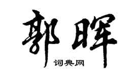 胡问遂郭晖行书个性签名怎么写