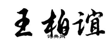 胡问遂王柏谊行书个性签名怎么写