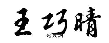 胡问遂王巧晴行书个性签名怎么写