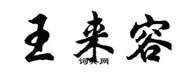 胡问遂王来容行书个性签名怎么写