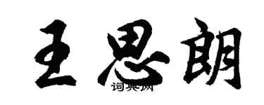 胡问遂王思朗行书个性签名怎么写