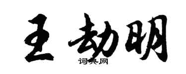 胡问遂王劫明行书个性签名怎么写