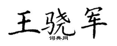 丁谦王骁军楷书个性签名怎么写