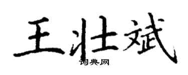 丁谦王壮斌楷书个性签名怎么写