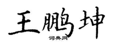 丁谦王鹏坤楷书个性签名怎么写